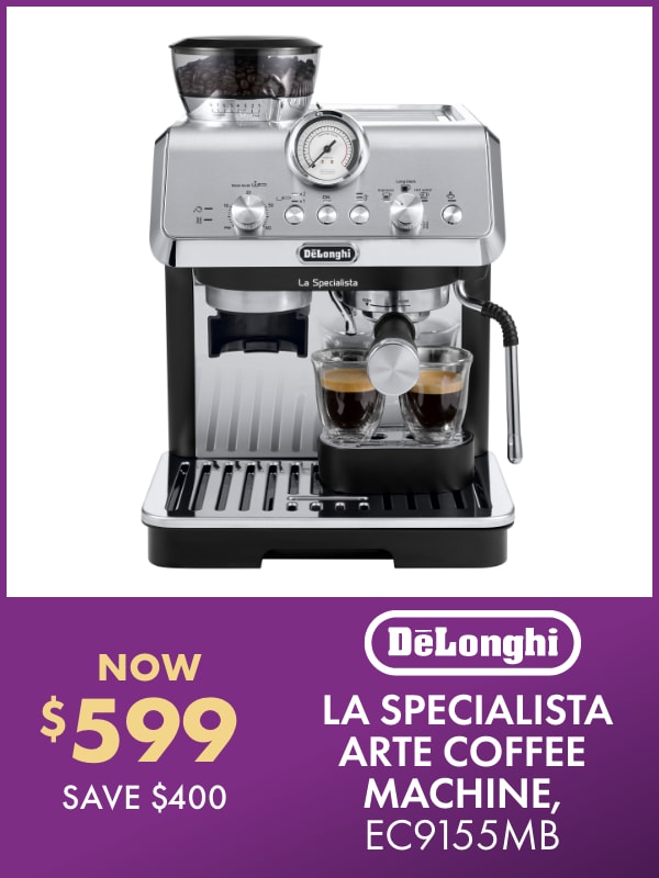 NOW $599 SAVE $400 DeLonghi La Specialista Arte Coffee Machine, EC9155MB