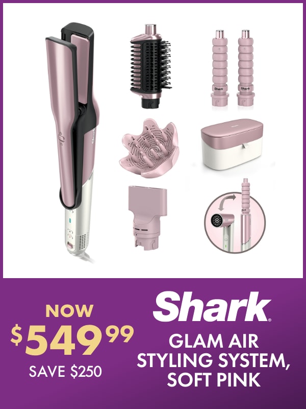 NOW $549.99 SAVE $250 Shark Glam Air Styling System, Soft Pink