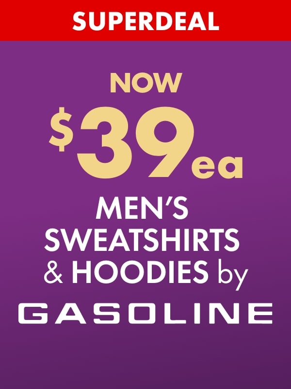 SUPERDEAL NOW $39ea Men's Swweatshirts & Hoodies by Gasoline