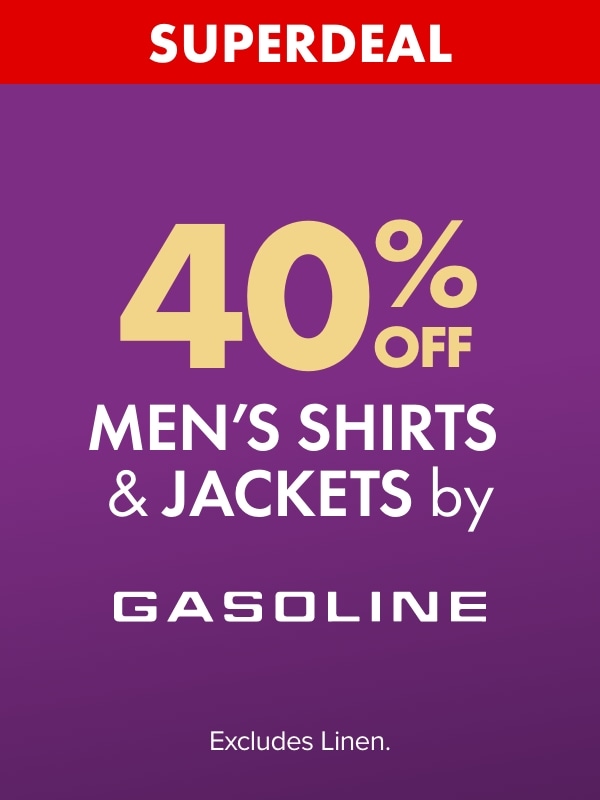 SUPERDEAL $40% OFF Men's Shirts & Jackets by Gasoline