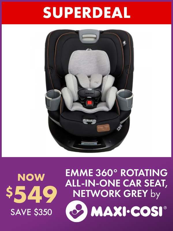 SUPERDEAL NOW $549 Emme 360 Rotating All in One, Network Grey by Maxi-Cosi