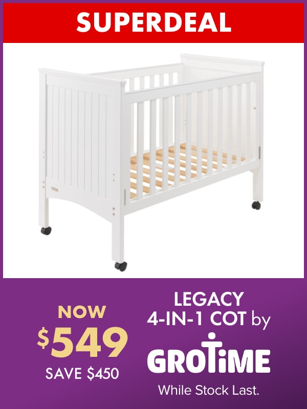 NOW $549 Legacy 4 in 1 Cot by Grotime  