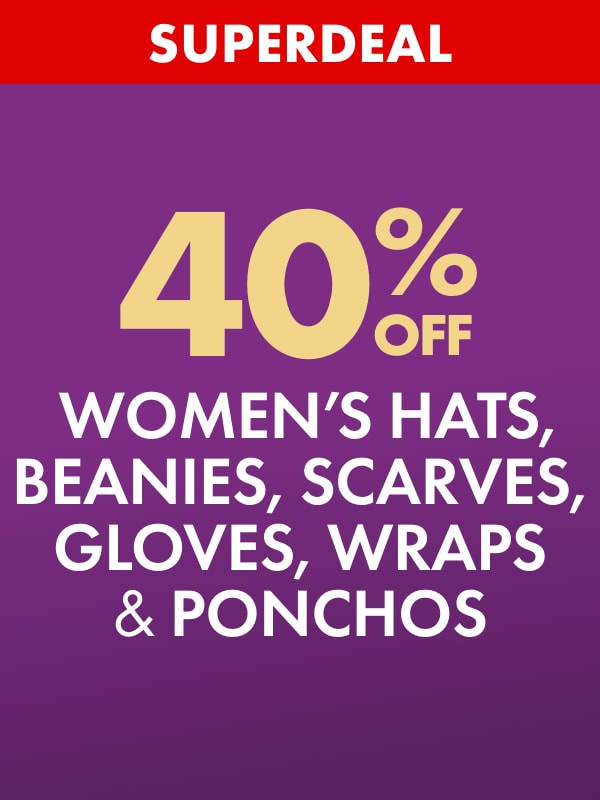 SUPERDEAL 40% OFF Women's Hats & Beanies, Scarves, Gloves, Wraps & Ponchos