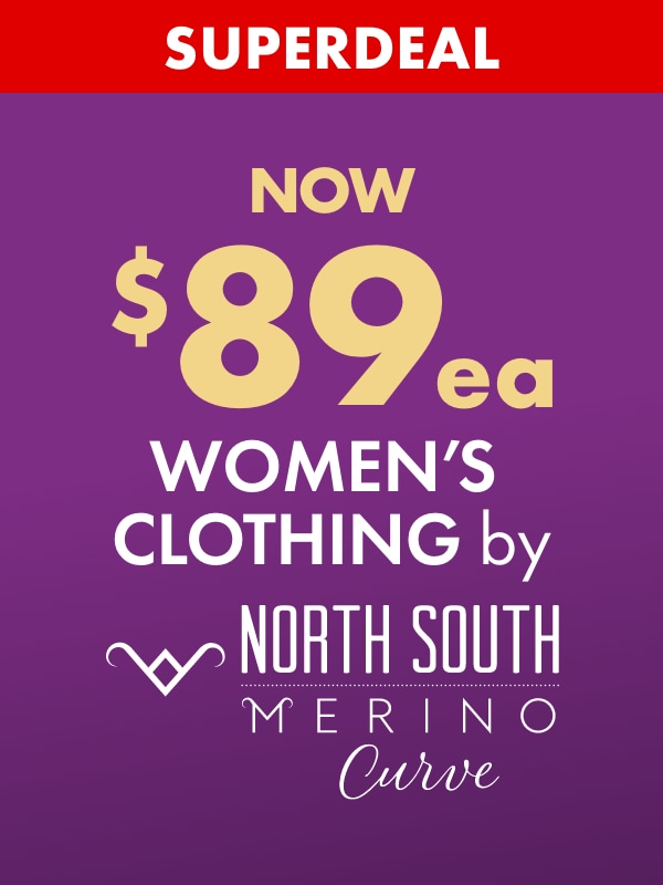 SUPERDEAL NOW $89ea Women's Clothing by North South Curve