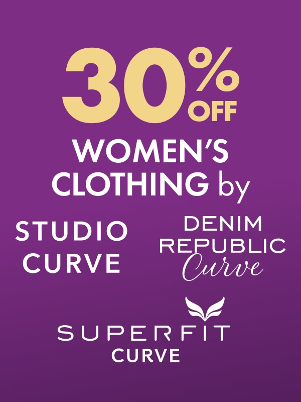 30% OFF Women's Clothing by Studio Curve, Denim Republic Curve & Superfit Curve