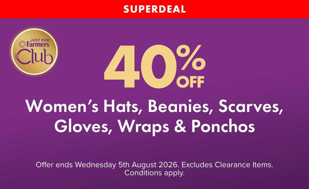 SUPERDEAL 40% OFF Hats, Beanies, Scarves, Gloves, Wraps & Ponchos