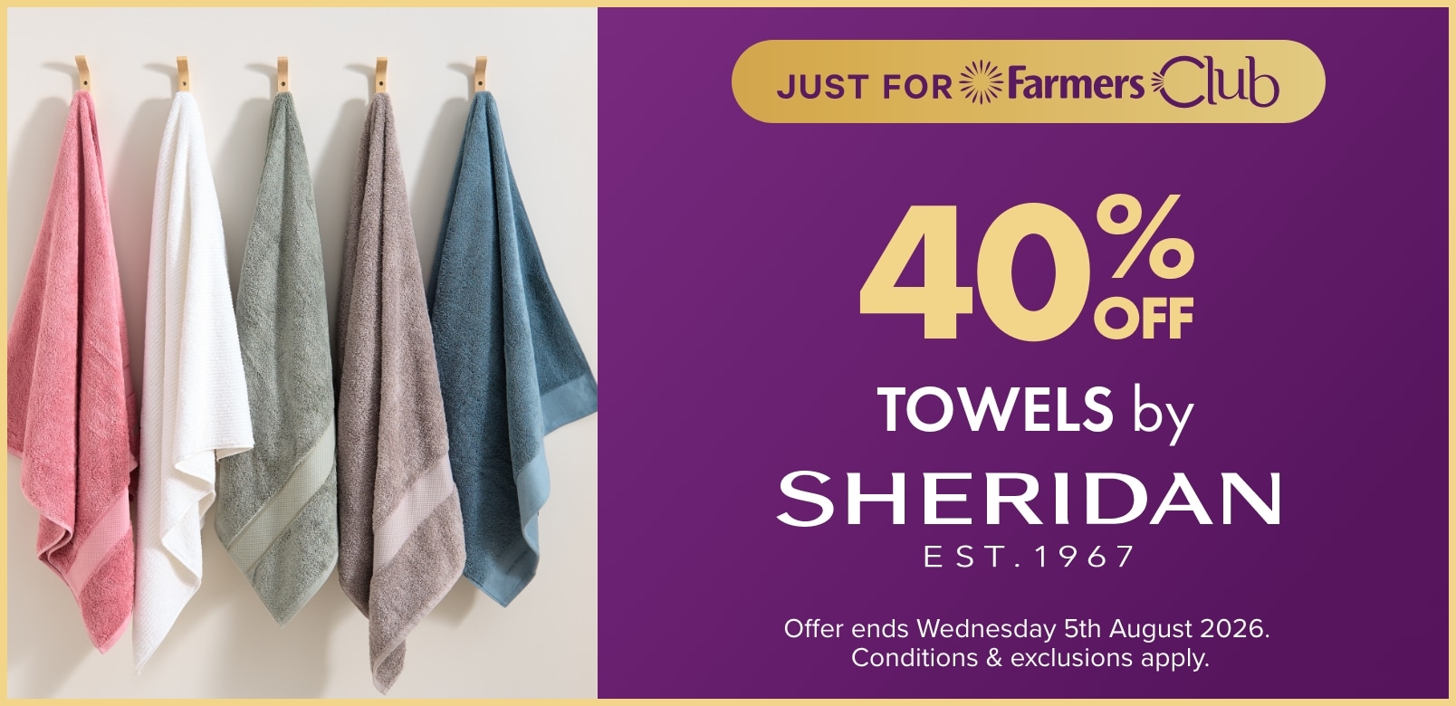 40% OFF Towels by Sheridan