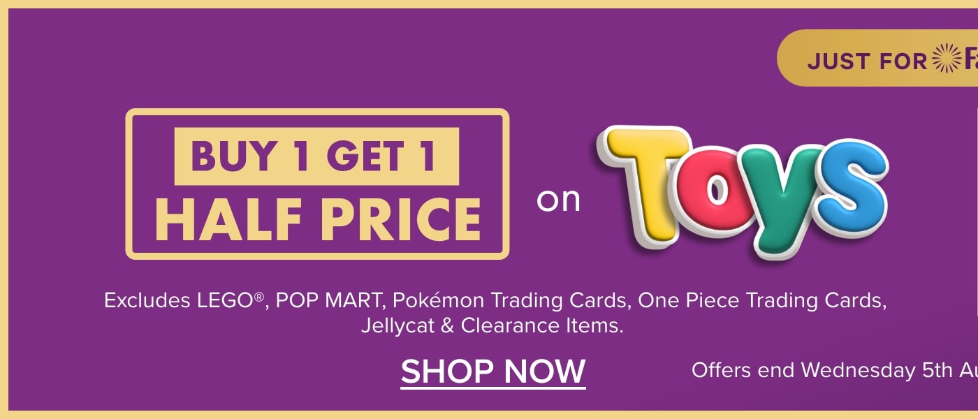 Buy 1 Get 1 Half Price on Toys
