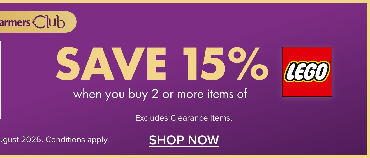 Save 15% when you buy 2 or more items of Lego