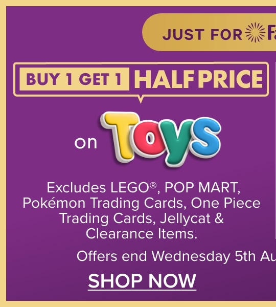 Buy 1 Get 1 Half Price on Toys