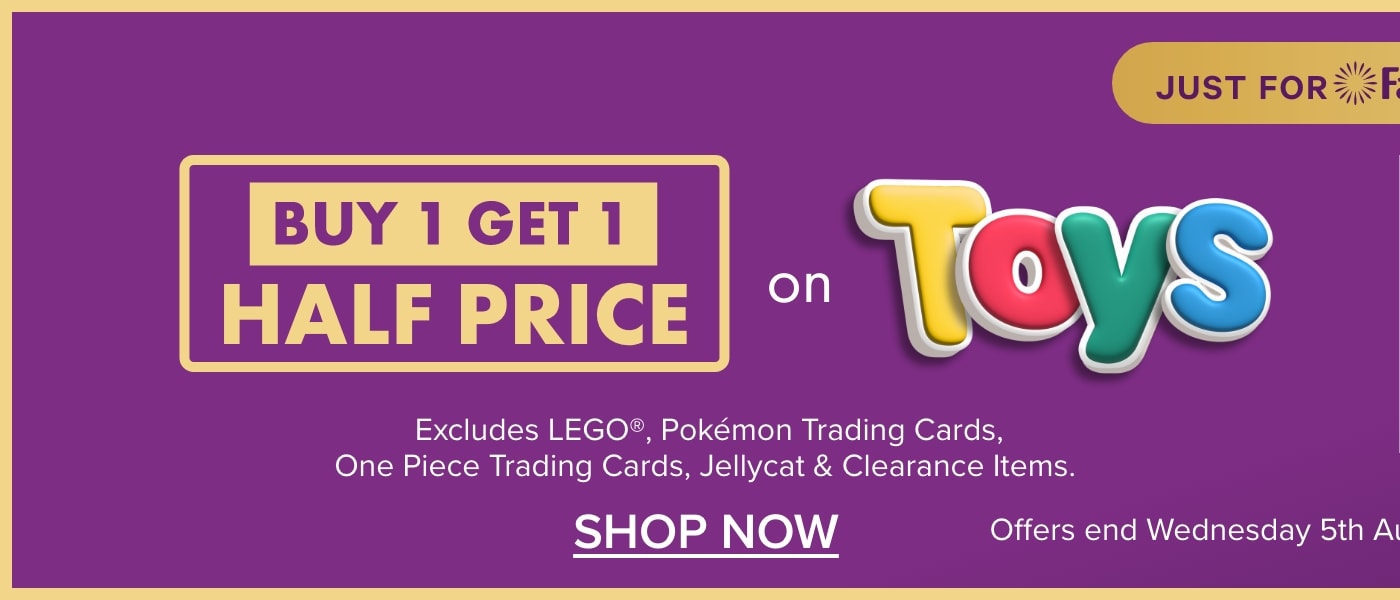 Buy 1 Get 1 Half Price on Toys