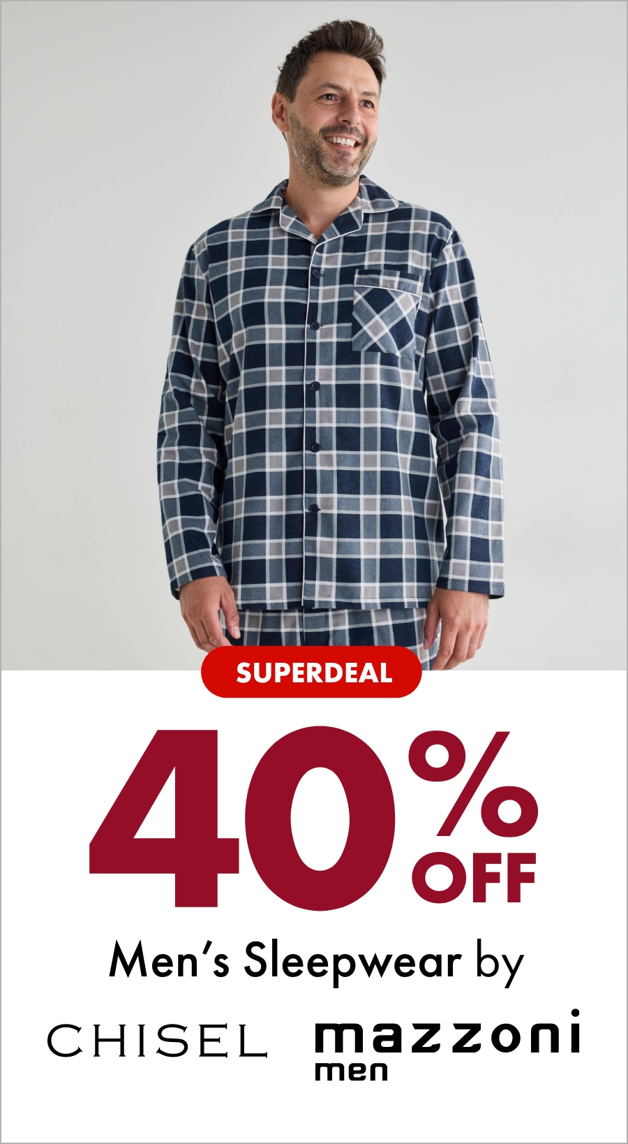 40% OFF Men's Sleepwear by Chisel and Mazzoni Men