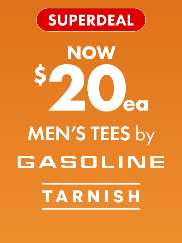 Superdeal NOW $20ea Men's Tees by Gasoline & Tarnish