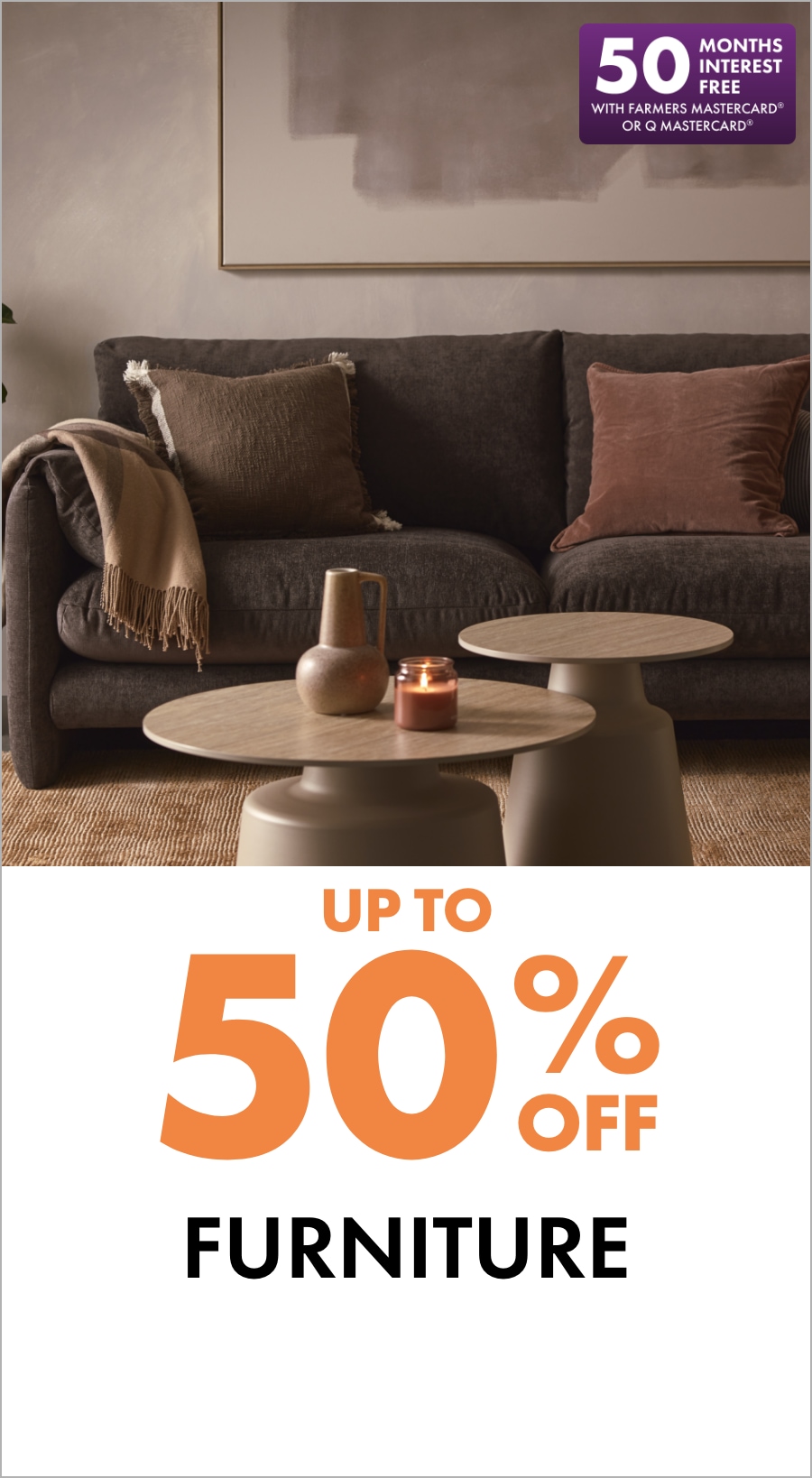 Up to 50% off Furniture 50MIFC Banner