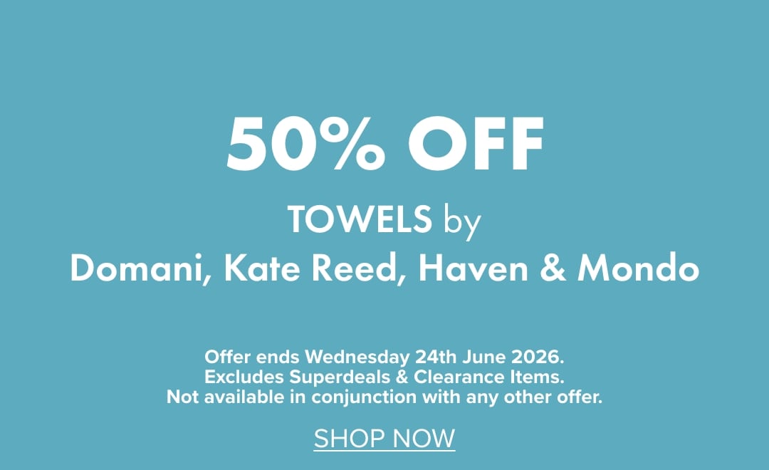 50% OFF Towels by Domani, Kate Reed, Haven & Mondo