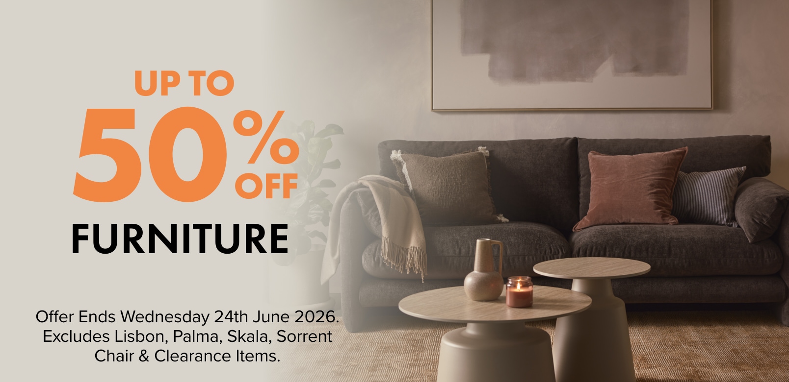UP TO 50% OFF Furniture