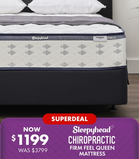 NOW $1199 WAS $3799 Sleepyhead Chiropractic Firm Feel Queen Mattress