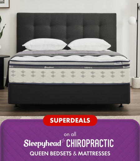 SUPERDEALS on all Sleepyhead Chiropractic Queen Bedsets & Mattresses
