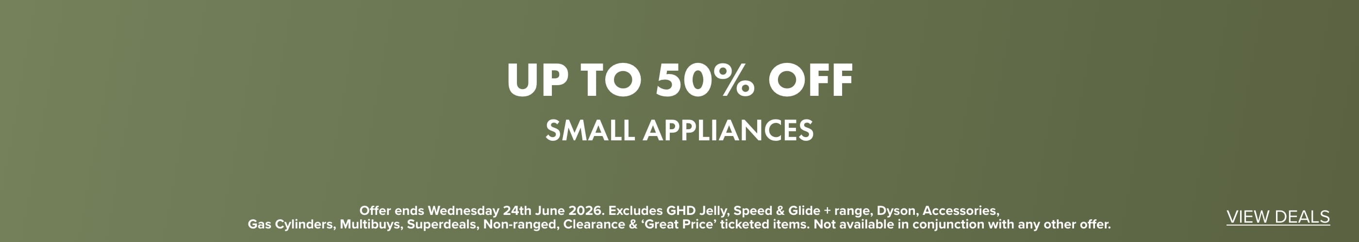 UP TO 50% OFF Small Appliances