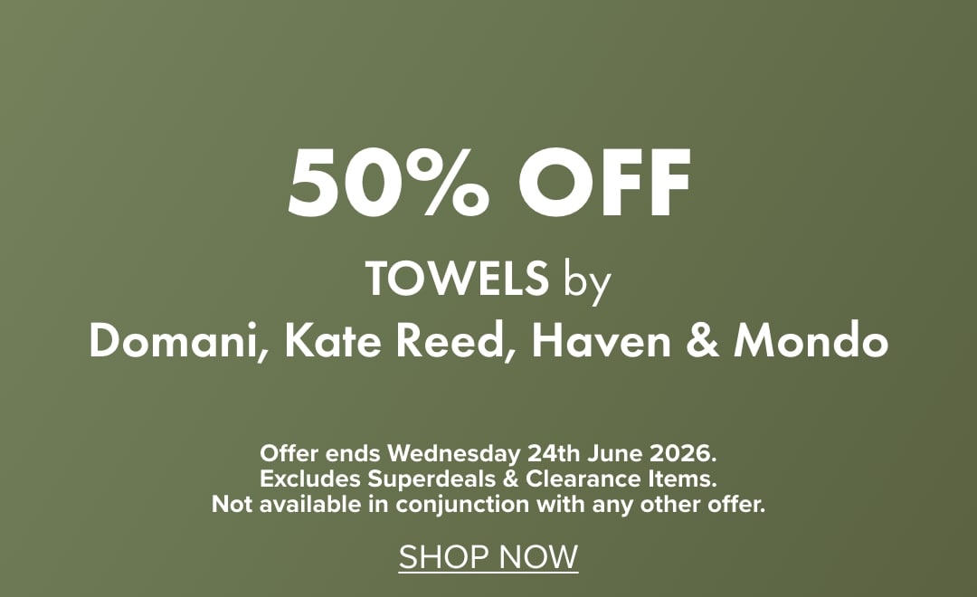 50% OFF Towels by Domani, Kate Reed, Haven & Mondo