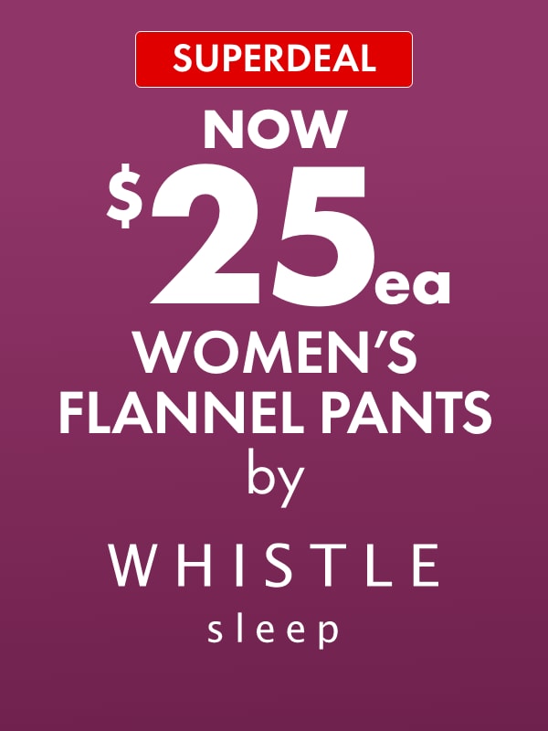 SUPERDEAL NOW $25ea Women's Flannel Pants by Whistle Sleep
