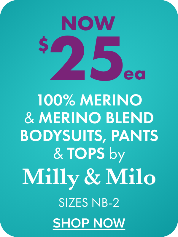 NOW $25 100% Merino & Merino Blend Bodysuits & Pants by Milly & Milo