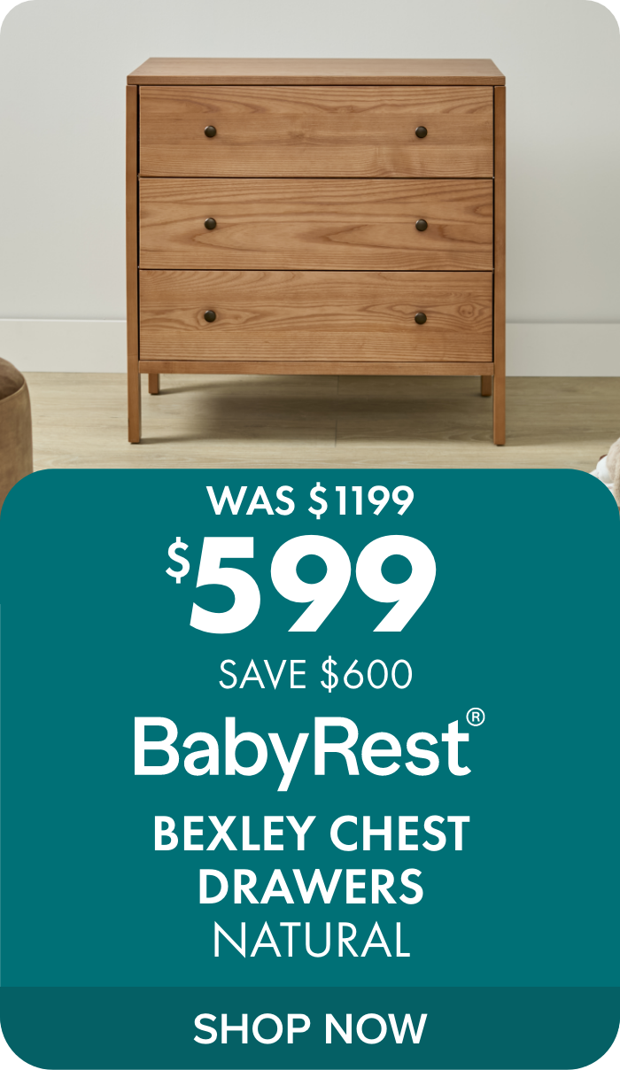 BabyRest Bexley Chest Drawers Natural $599