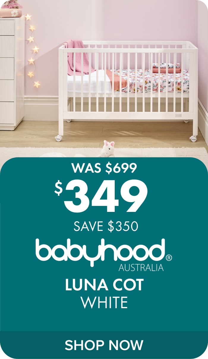 Babyhood Luna Cot White $349