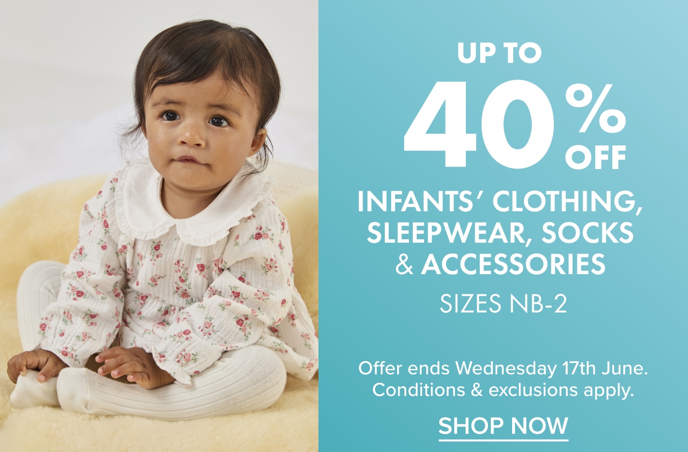 Up to 40% OFF Infants' Clothing