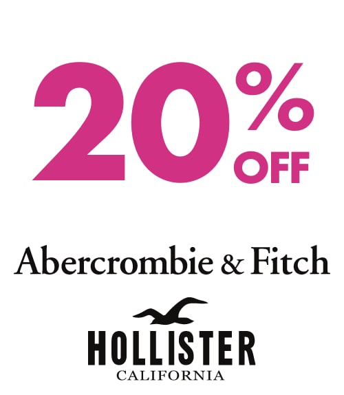 20% OFF Abercrombie & Hollister