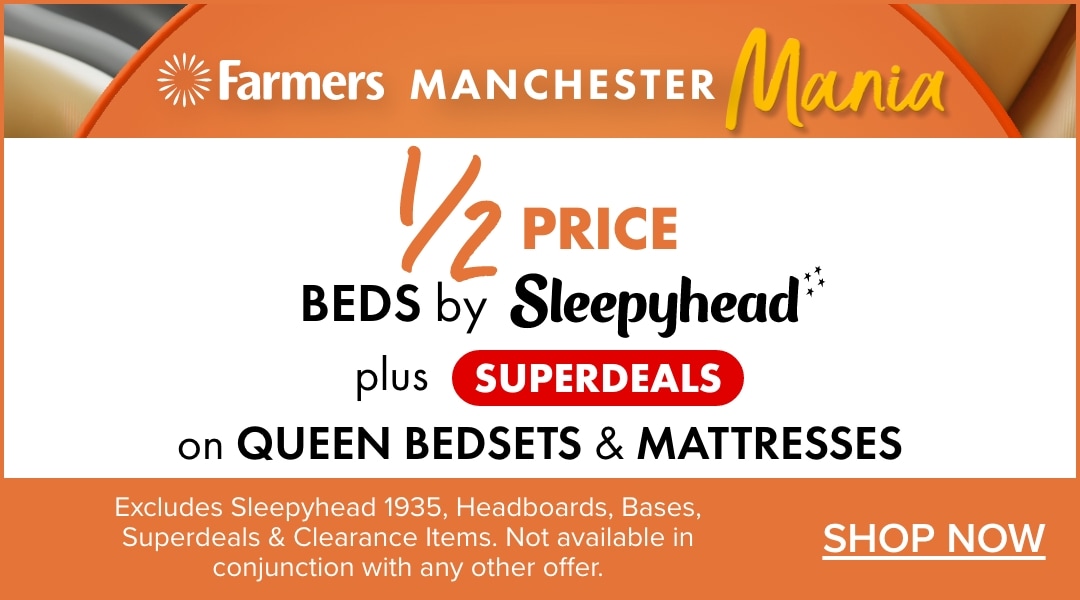 1/2 PRICE Beds by Sleepyhead plus SUPERDEALS on Queen Bedsets & Mattresses