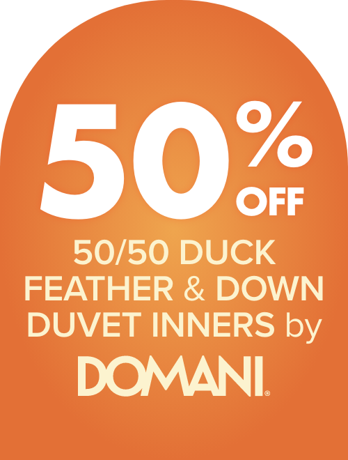 50% OFF 50/50 Duck Feather & Down Duvet Inners by Domani
