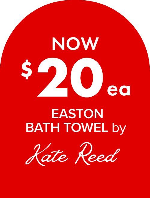 NOW $20ea Easton Bath Towel by Kate Reed