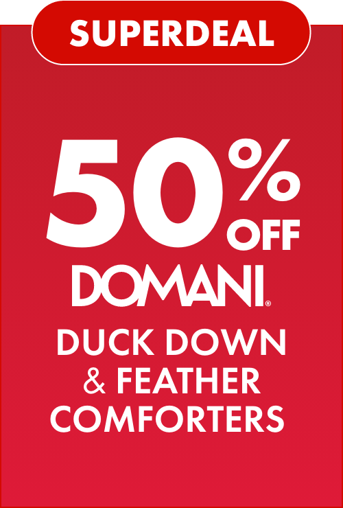 50% OFF Domani Duck Down & Feather Comforters