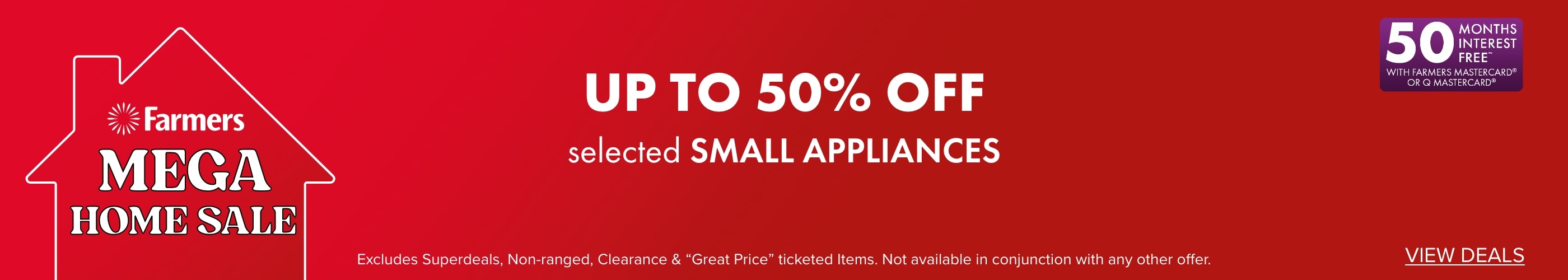 UP TO 50% OFF selected Small Appliances
