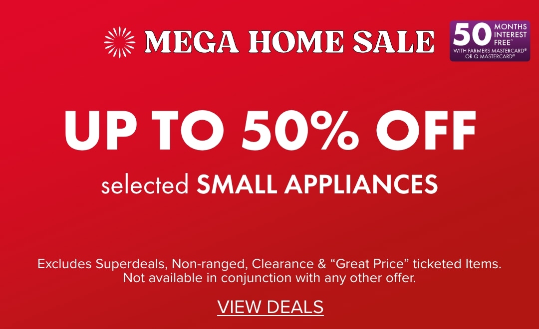 UP TO 50% OFF selected Small Appliances