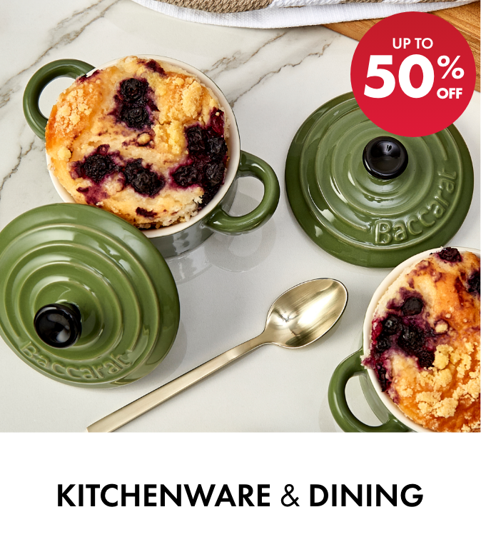 UP TO 50% OFF Kitchenware & Dining