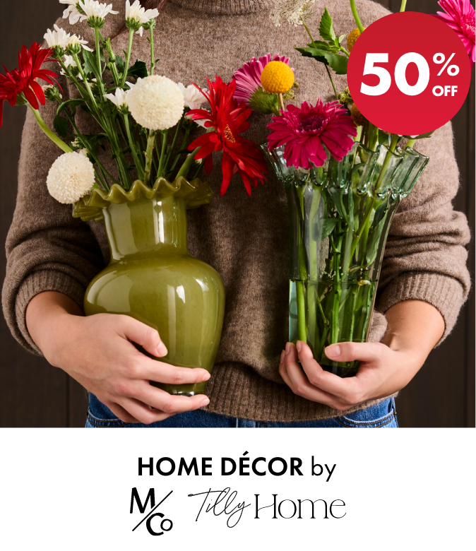 50% OFF Home Décor by M&Co and Tilly Home