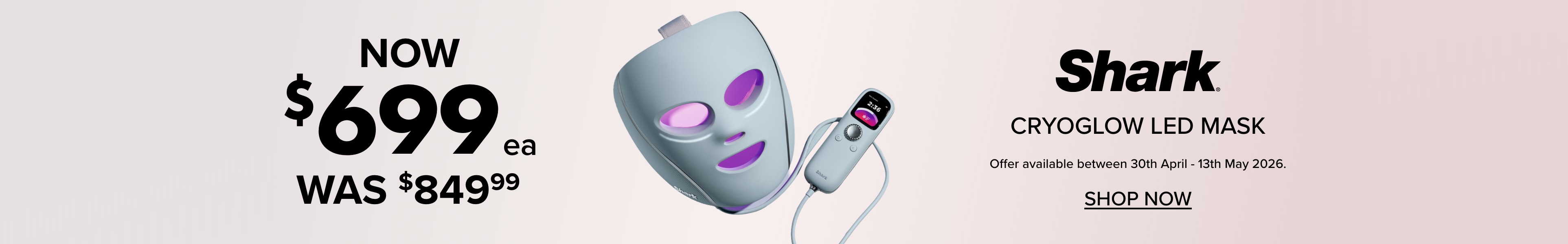 Shark Cryoglow Cooling LED Mask