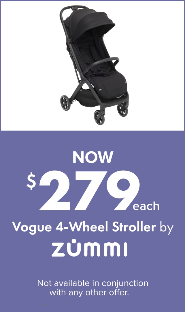 NOW $279ea Vogue 4-Wheel Stroller by Zummi