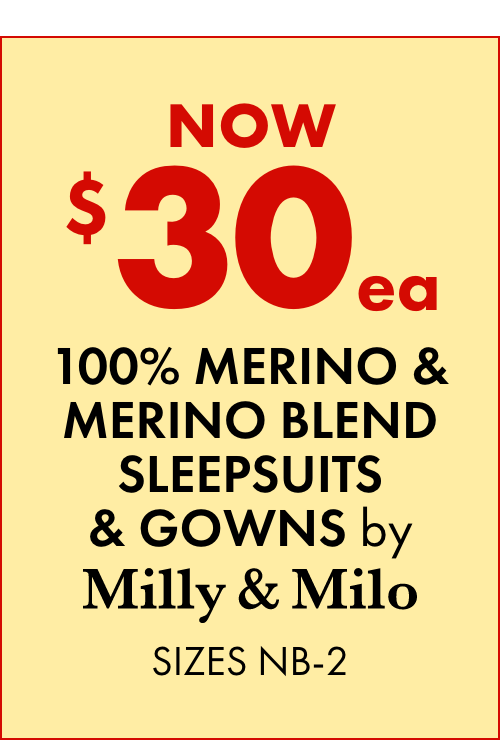 NOW $30ea 100% Merino & Merino Blend Sleepsuits & Gowns by Milly & Milo Sizes NB-2