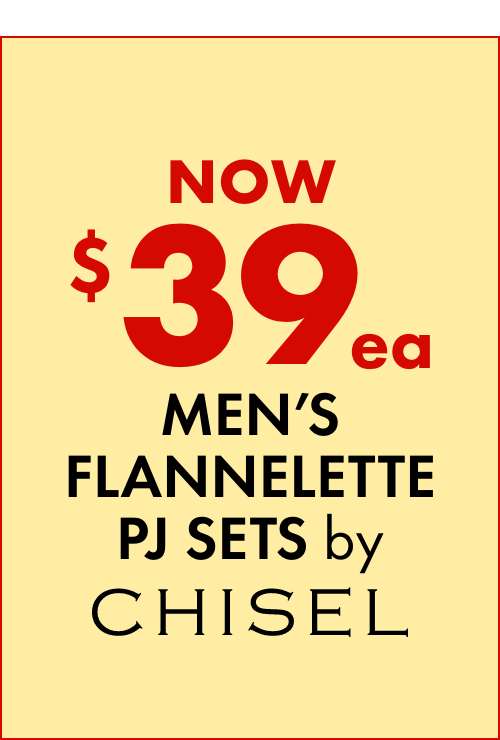 Superdeal NOW $39ea Men's Flannelette PJ Sets by Chisel