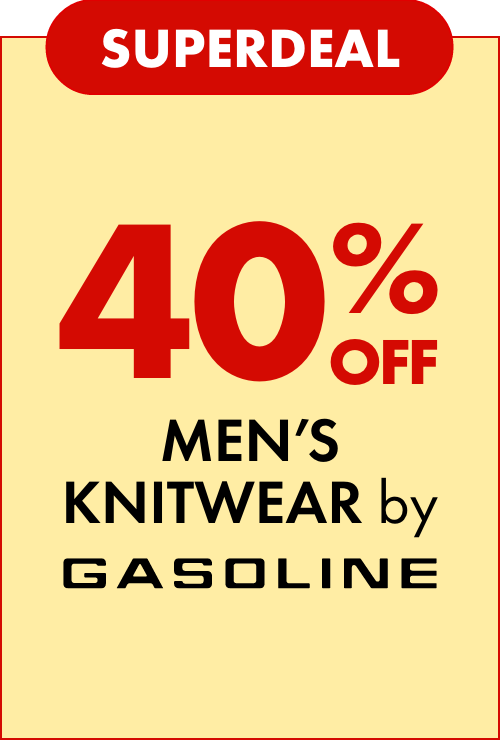 SUPERDEAL 40% OFF on Men's Knitwear by Gasoline