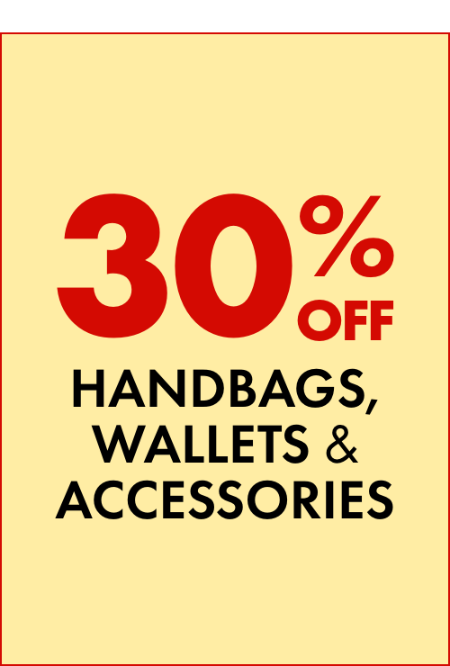 30% Off Women's Handbags, Wallets & Accessories