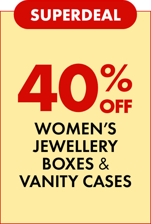 Superdeal 40% off Women's Jewellery Boxes & Vanity Cases
