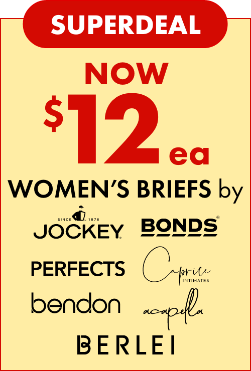 Superdeal now $12ea Women's Briefs by Jockey, Bonds, Perfects, Berlei, Caprice & More