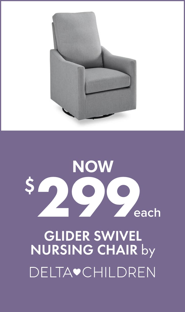 NOW $299 Glider Swivel Nursing Chair by DELTA