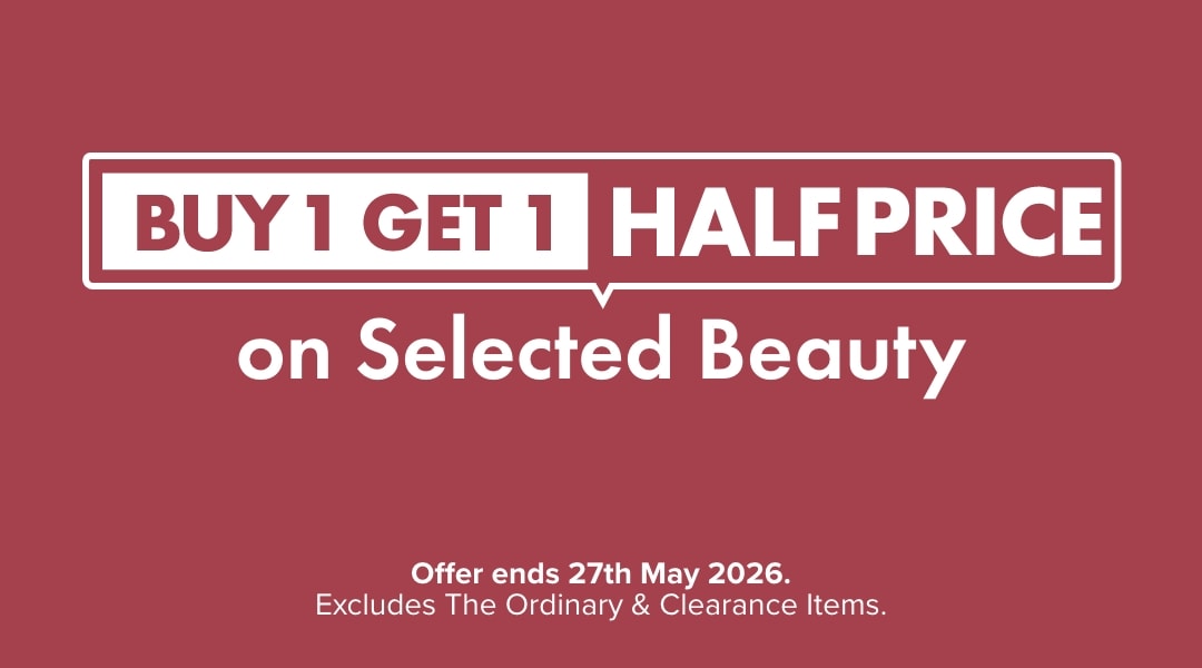 Buy 1 get 1 half price on selected beauty
