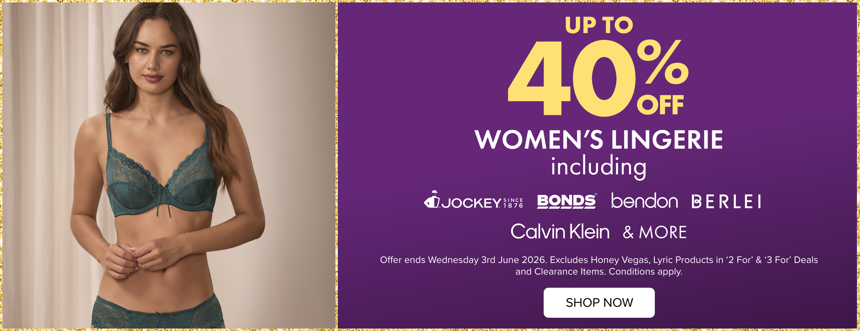 Up To 40% OFF Women's Lingerie