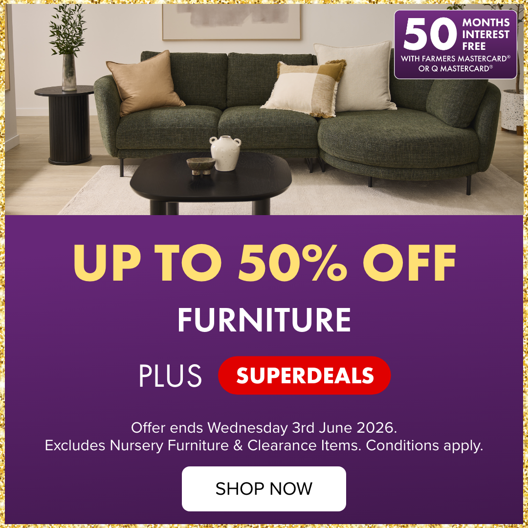 UP TO 50% OFF Furniture PLUS SUPERDEALS